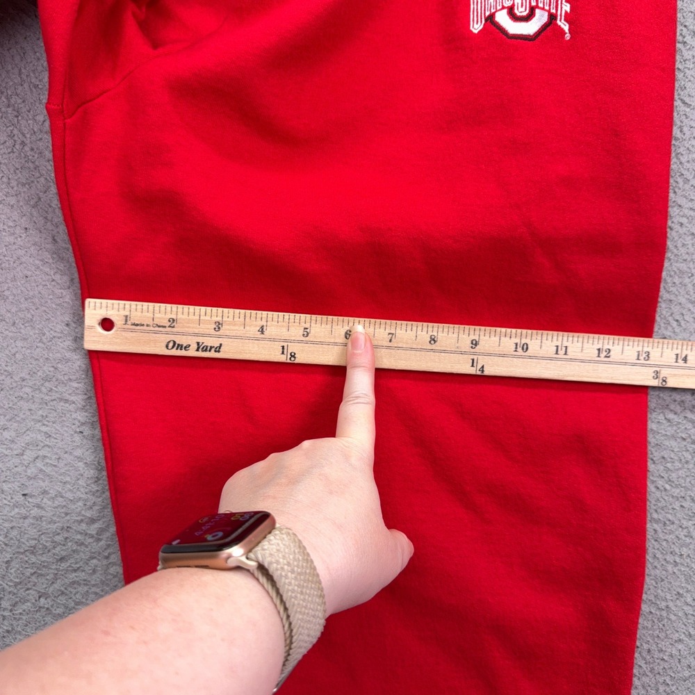 Ohio State Buckeyes Sweatpants Mens XL Red Fleece Joggers Champion NCAA OSU - Picture 11 of 12